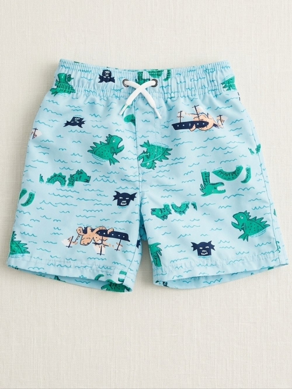 Carter's Light Blue Dinosaur Print Swim Trunks